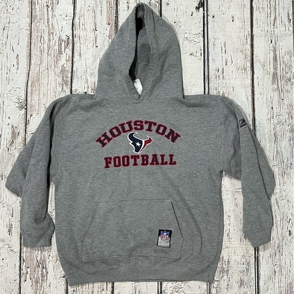 Houston Texans Reebok Gray NFL Football Hoodie Jumper Sweatshirt - Picture 1 of 3